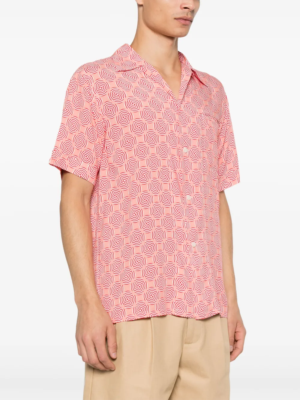 FURSAC Overhemd met abstracte print Roze