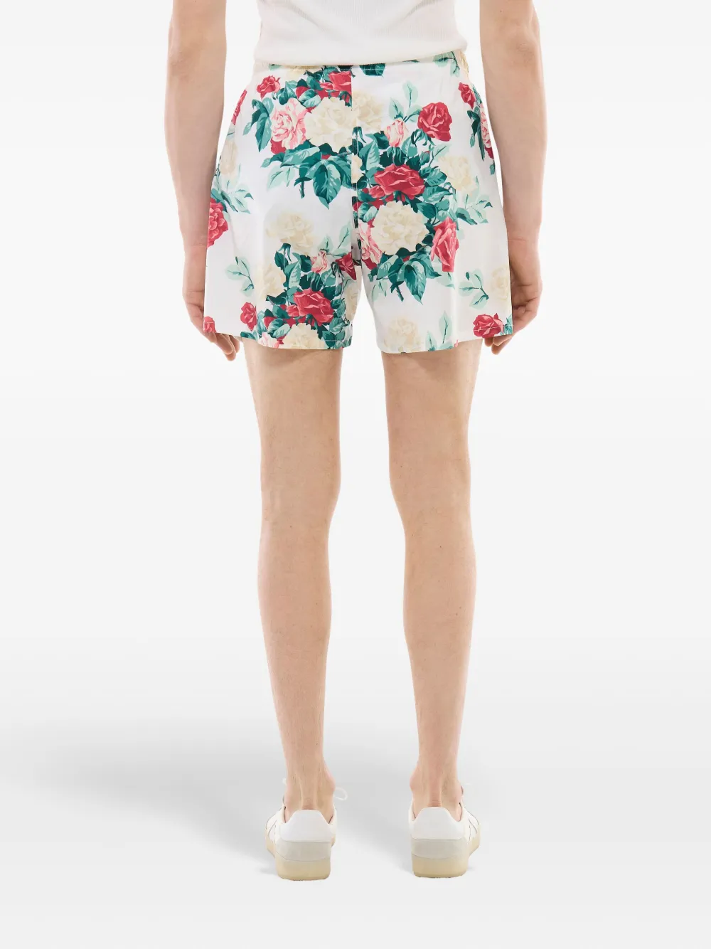 FURSAC Zwembroek met bloemenprint Wit