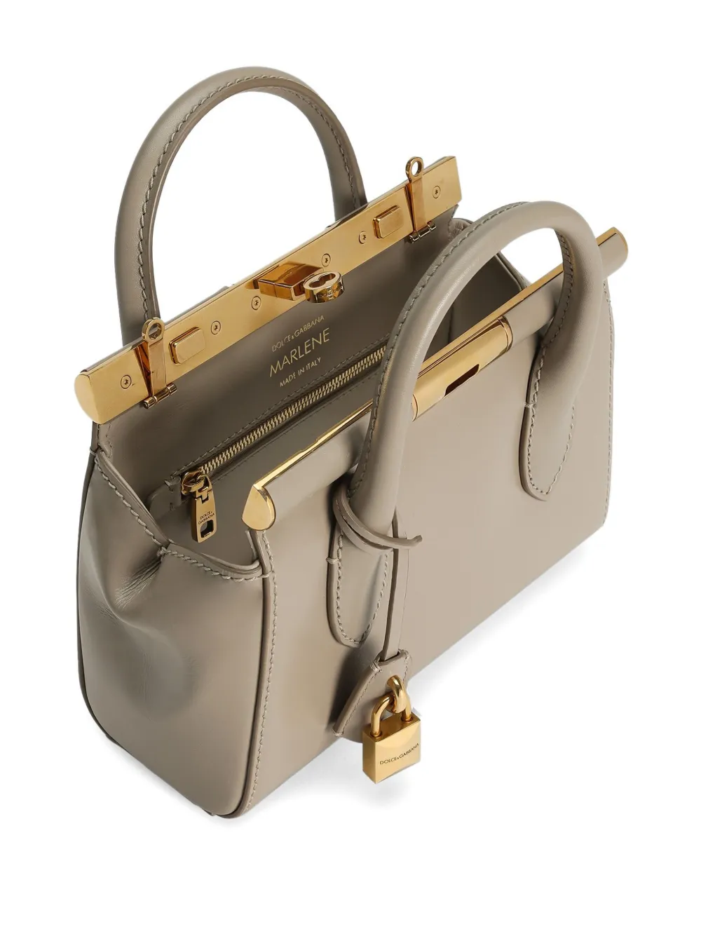Dolce & Gabbana Leren schoudertas Beige