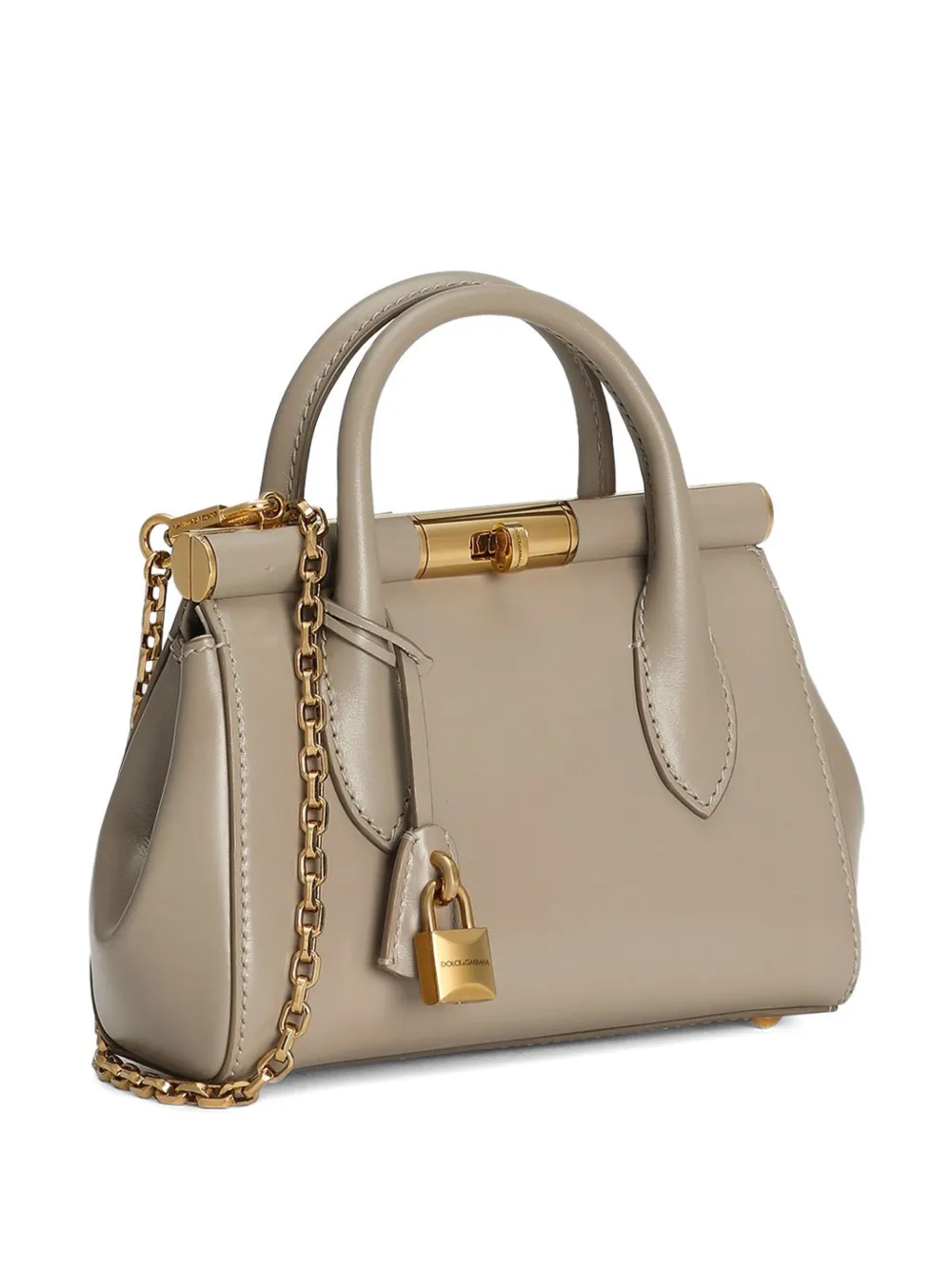 Dolce & Gabbana Leren schoudertas Beige