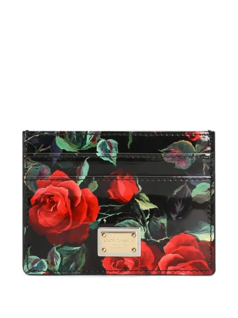 Dolce & Gabbana rose-print cardholder