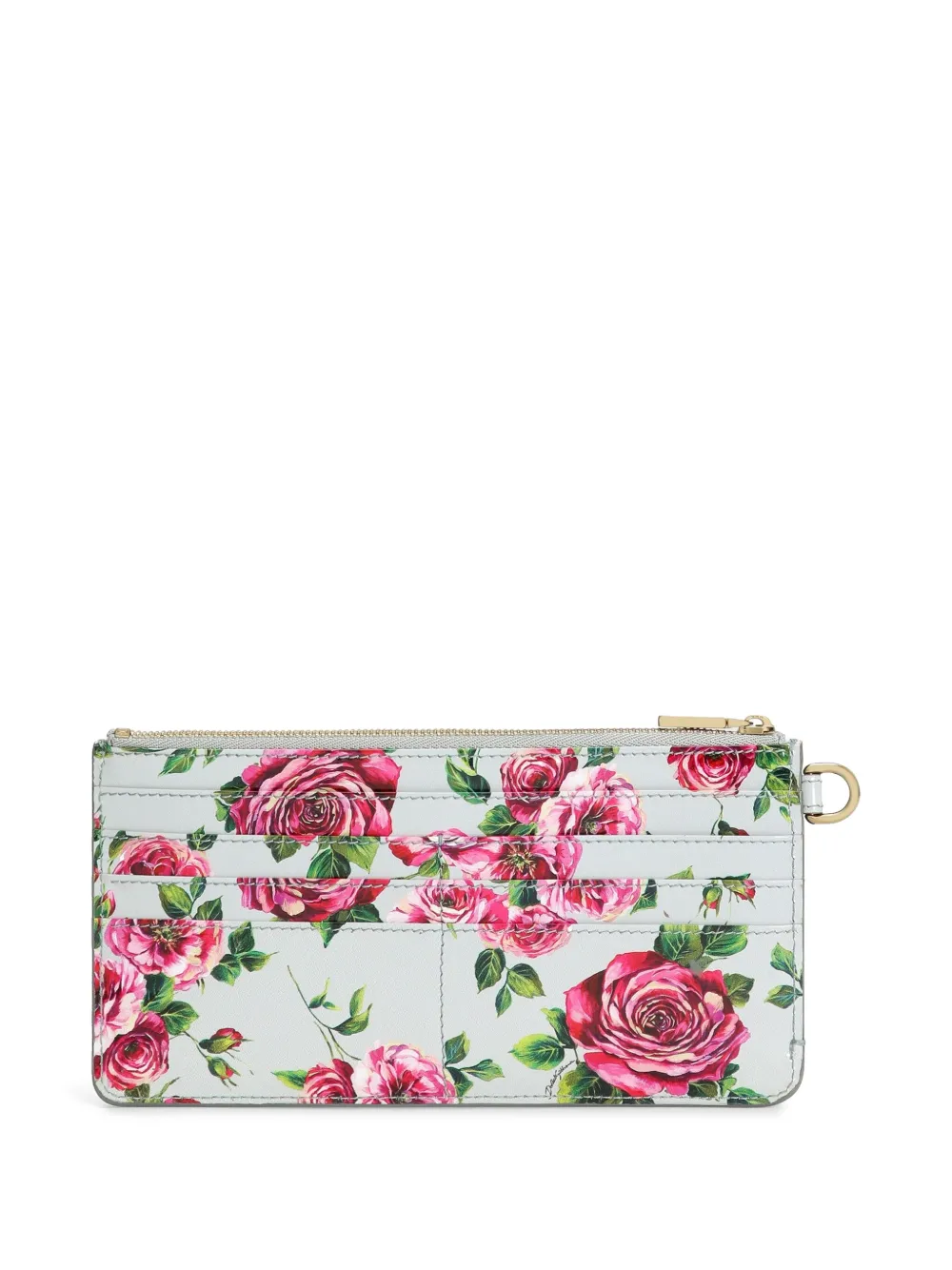 Dolce & Gabbana Portemonnee met bloemenprint - Blauw