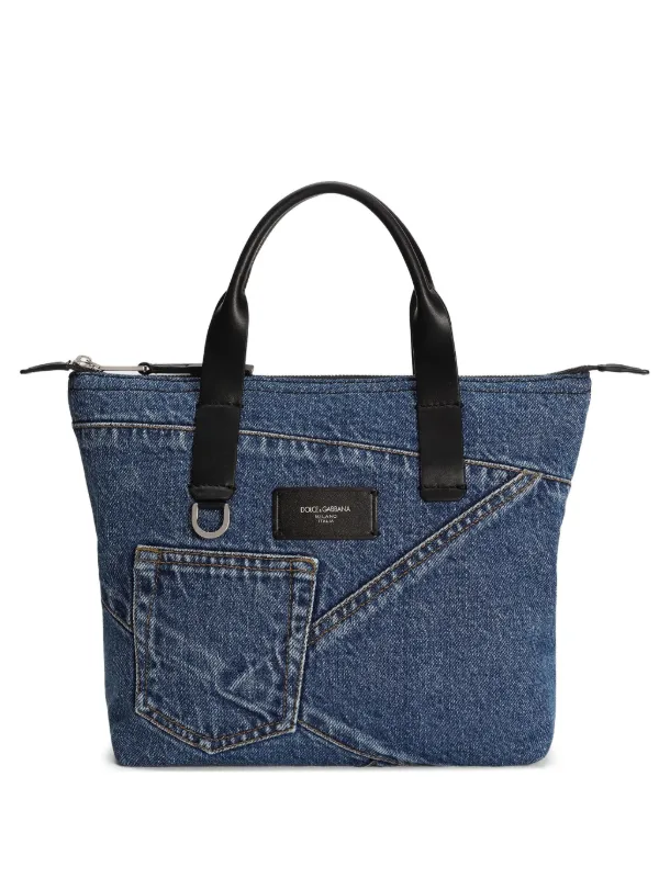 ✨美品✨ドルチェ&ガッバーナ　ショルダーバッグ パッチワーク デニム レザー Dolce & Gabbana パッチワーク ショルダーバッグ | ブルー | FARFETCH JP