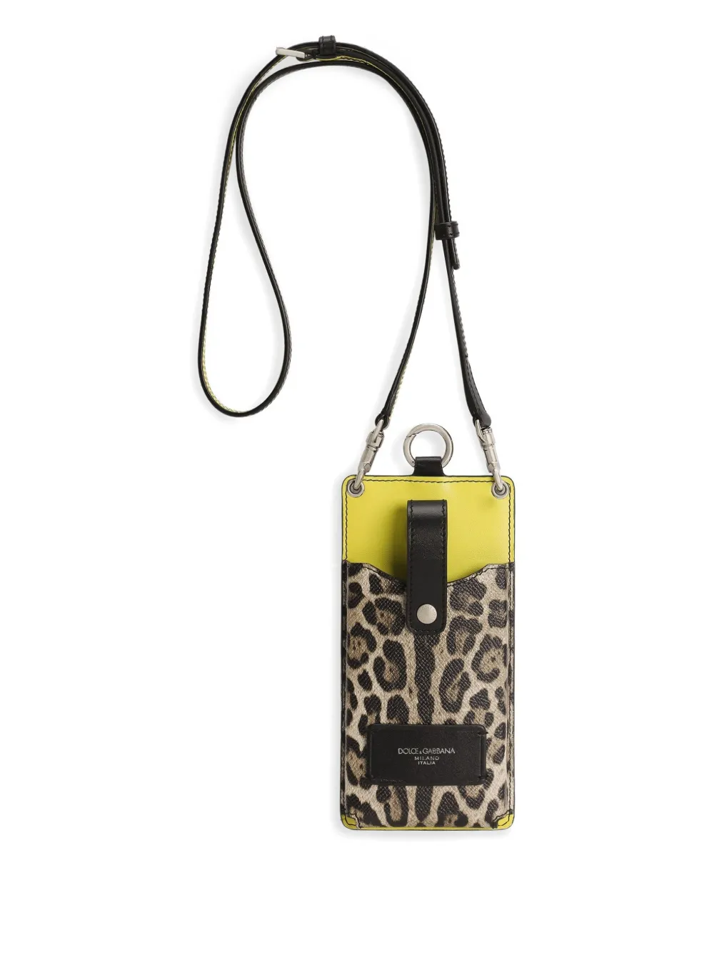 Dolce & Gabbana leopard-print phone holder | Black | Image 1