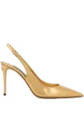 Dolce & Gabbana 90mm slingback pointed-toe pumps - Gold