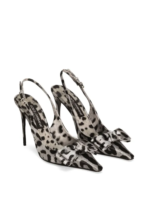 Dolce & Gabbana レオパード スリングバック パンプス