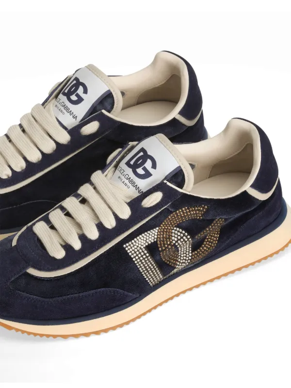 Dolce & Gabbana mixed-material DG Cushion Sneakers | Blue | FARFETCH