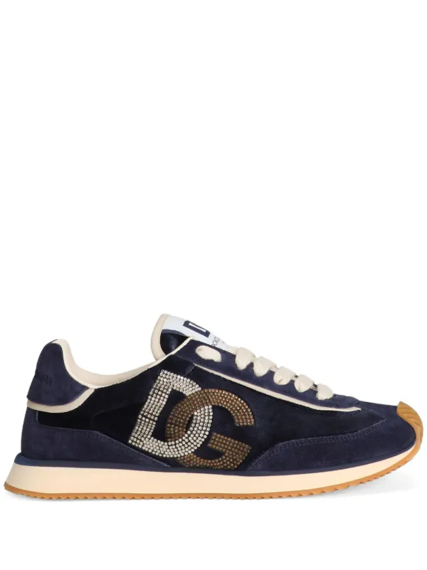 Dolce & Gabbana mixed-material DG Cushion Sneakers | Blue | FARFETCH