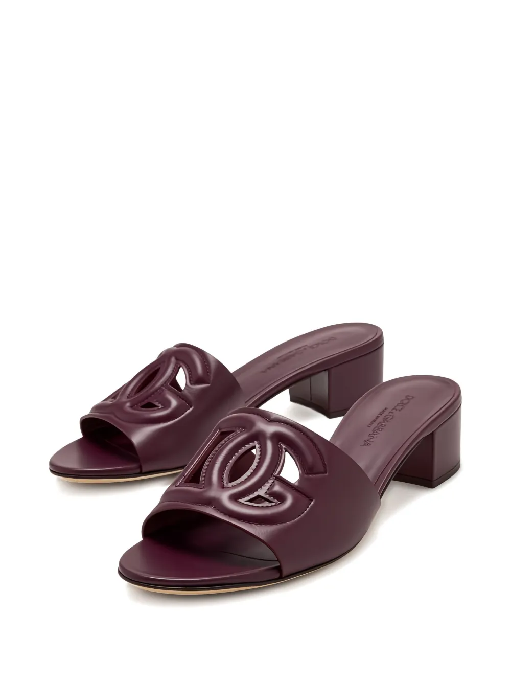 Dolce & Gabbana 40 mm sandalen met DG-logo Paars