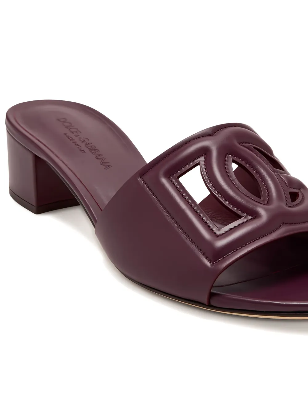 Dolce & Gabbana 40 mm sandalen met DG-logo Paars