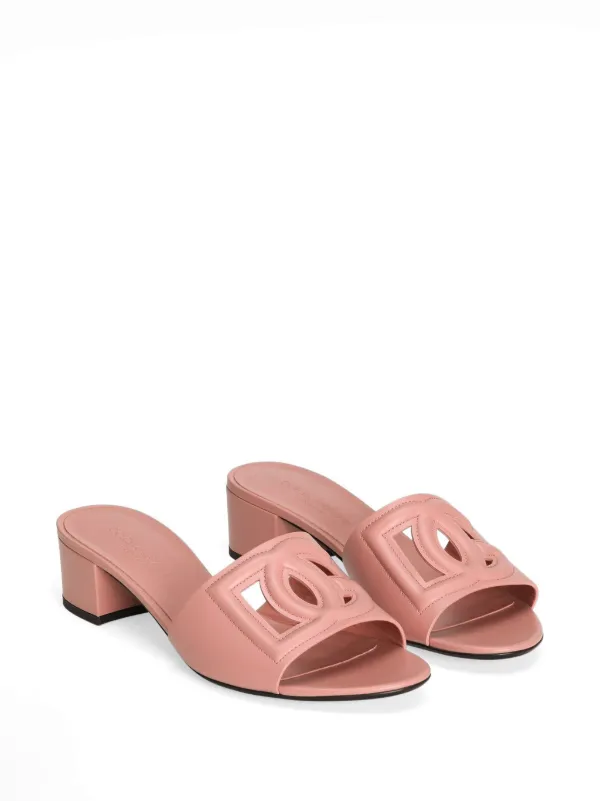 【関税送料込み】DOLCE & GABBANA Bianca 40mm サンダル Dolce & Gabbana Bianca Leather Sandals | White | FARFETCH