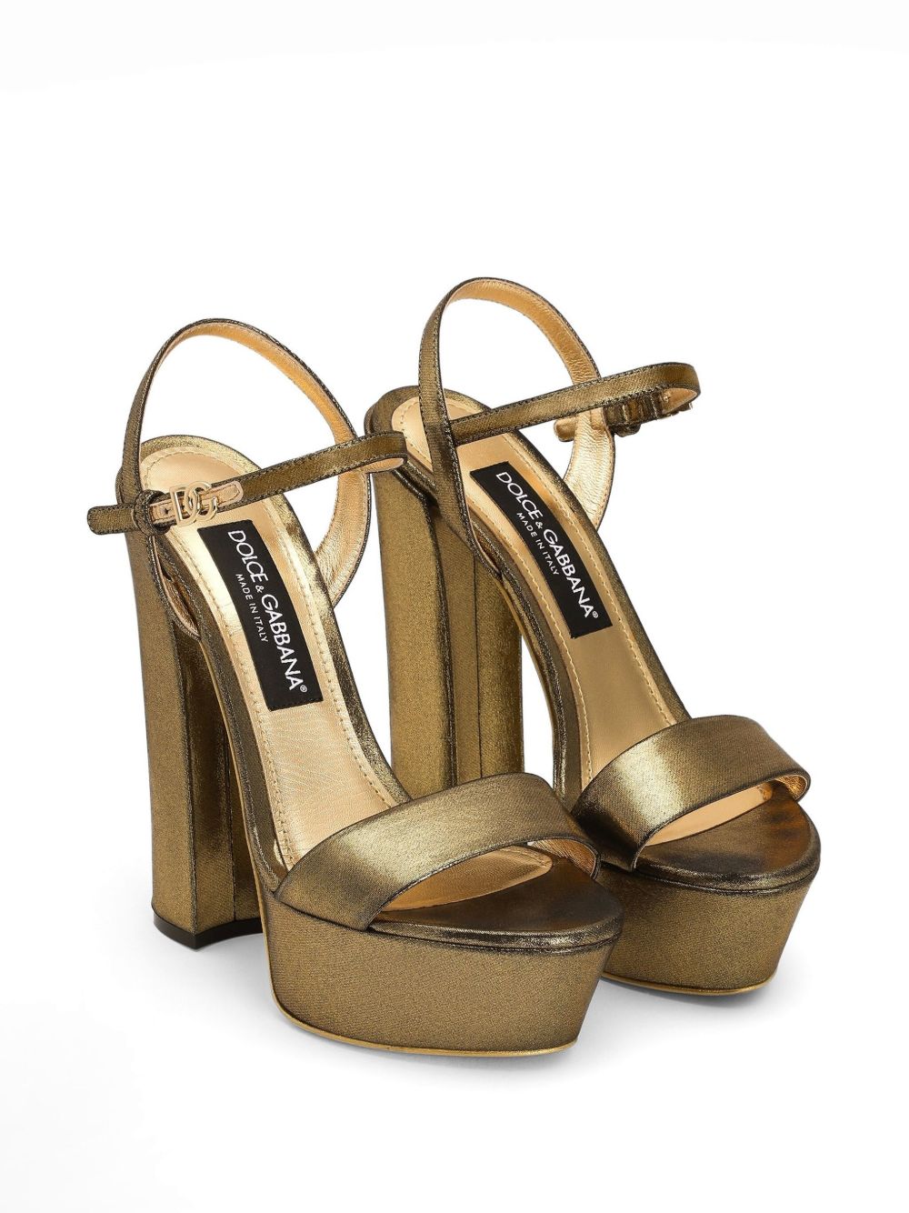 Dolce & Gabbana 145mm logo sandals - Goud