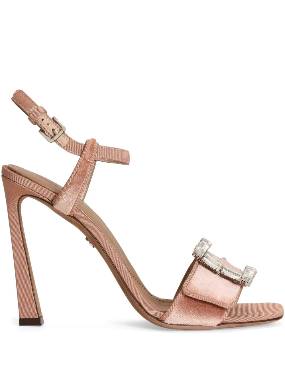 Dolce & Gabbana crystal-buckle sandals Pink