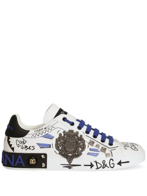 Baskets à logo imprimé - Dolce & Gabbana - Modalova