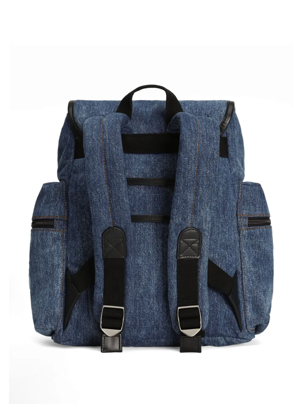 Dolce & Gabbana Kids Rugzak van spijkerstof met gestikt logo Blauw