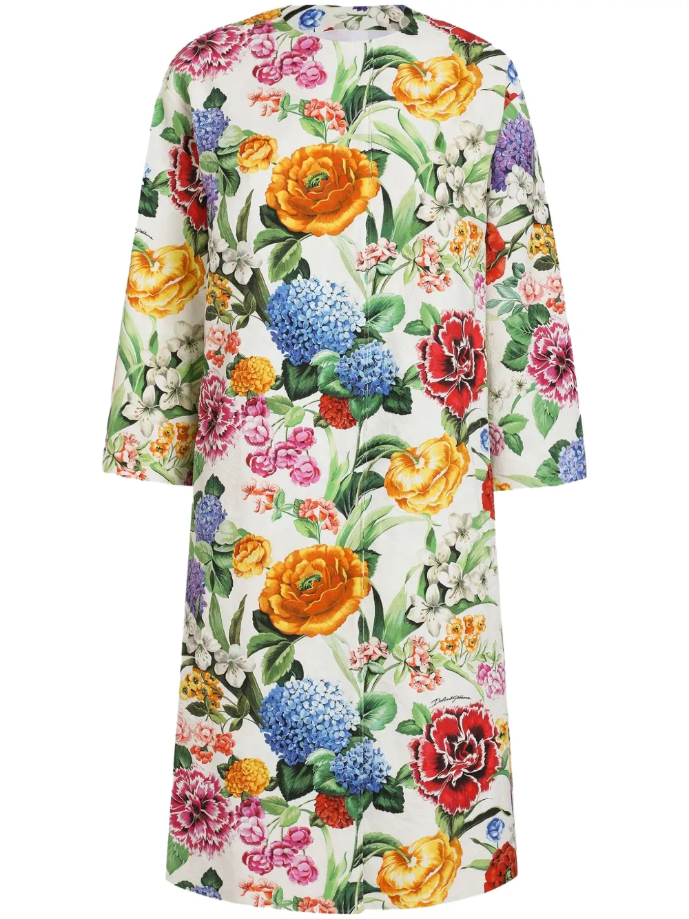 Dolce & Gabbana Jas met bloemenprint Wit