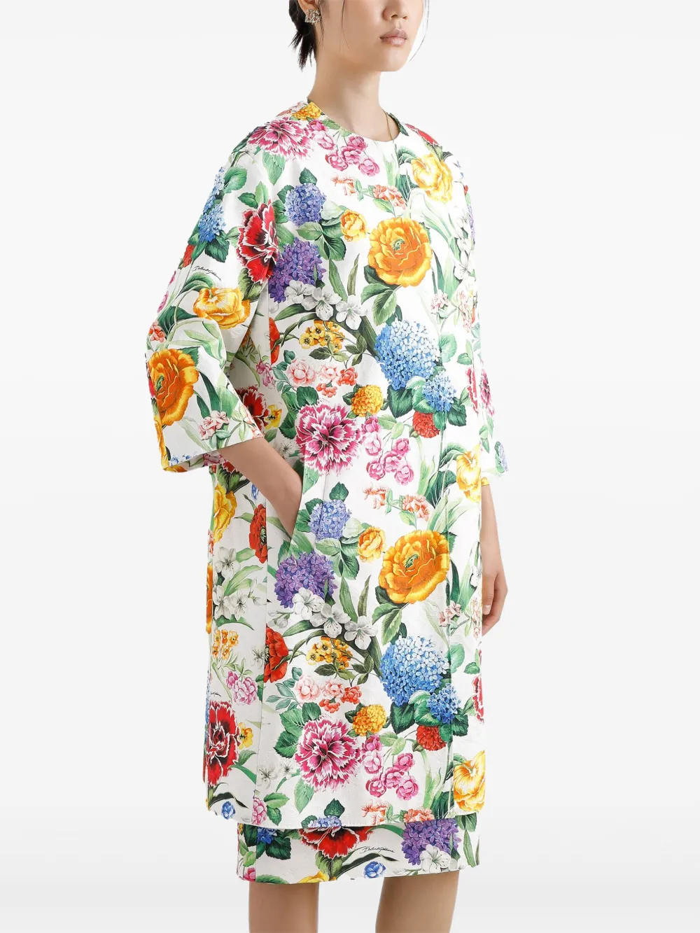 Dolce & Gabbana Jas met bloemenprint Wit