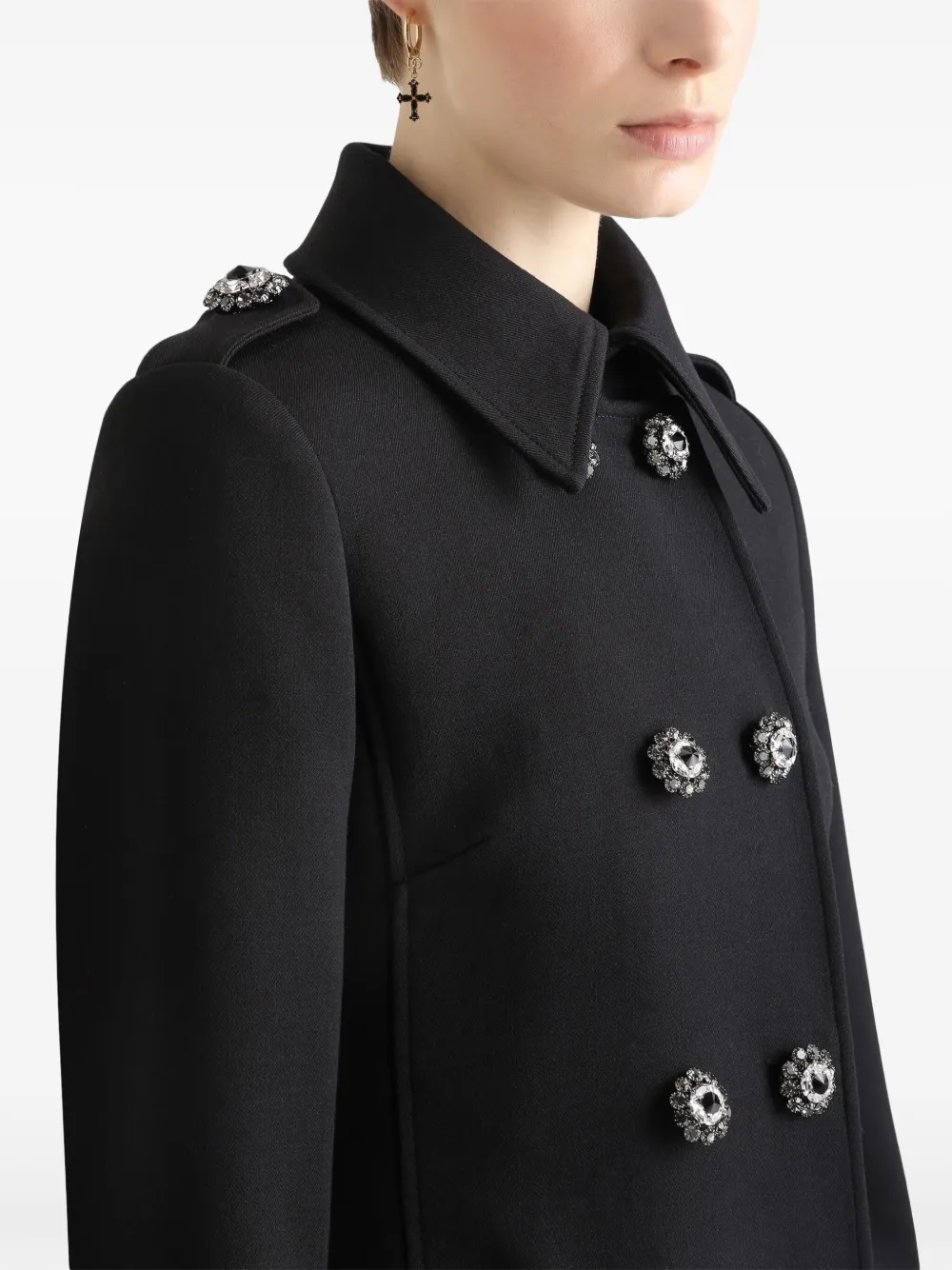 Dolce & Gabbana Jas met dubbele rij knopen Zwart