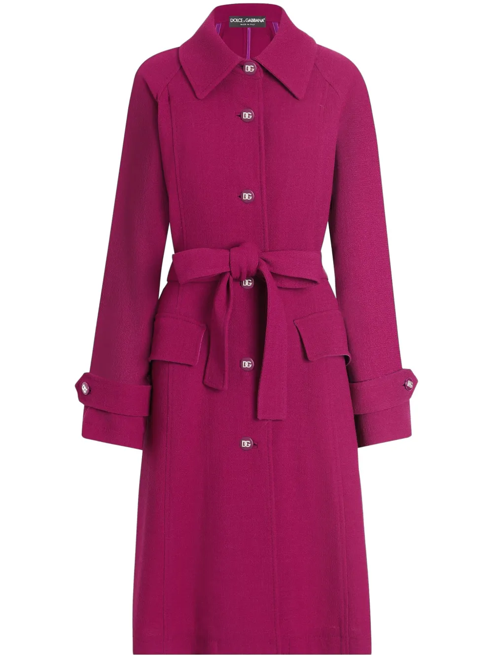 Dolce & Gabbana abrigo con cinturón | morado | Image 1