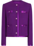 Dolce & Gabbana satin-trim blazer - Purple
