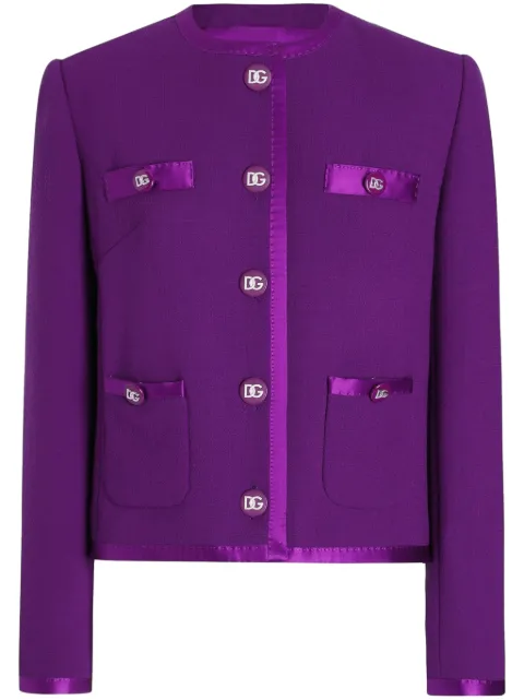 Dolce & Gabbana blazer con ribete satinado