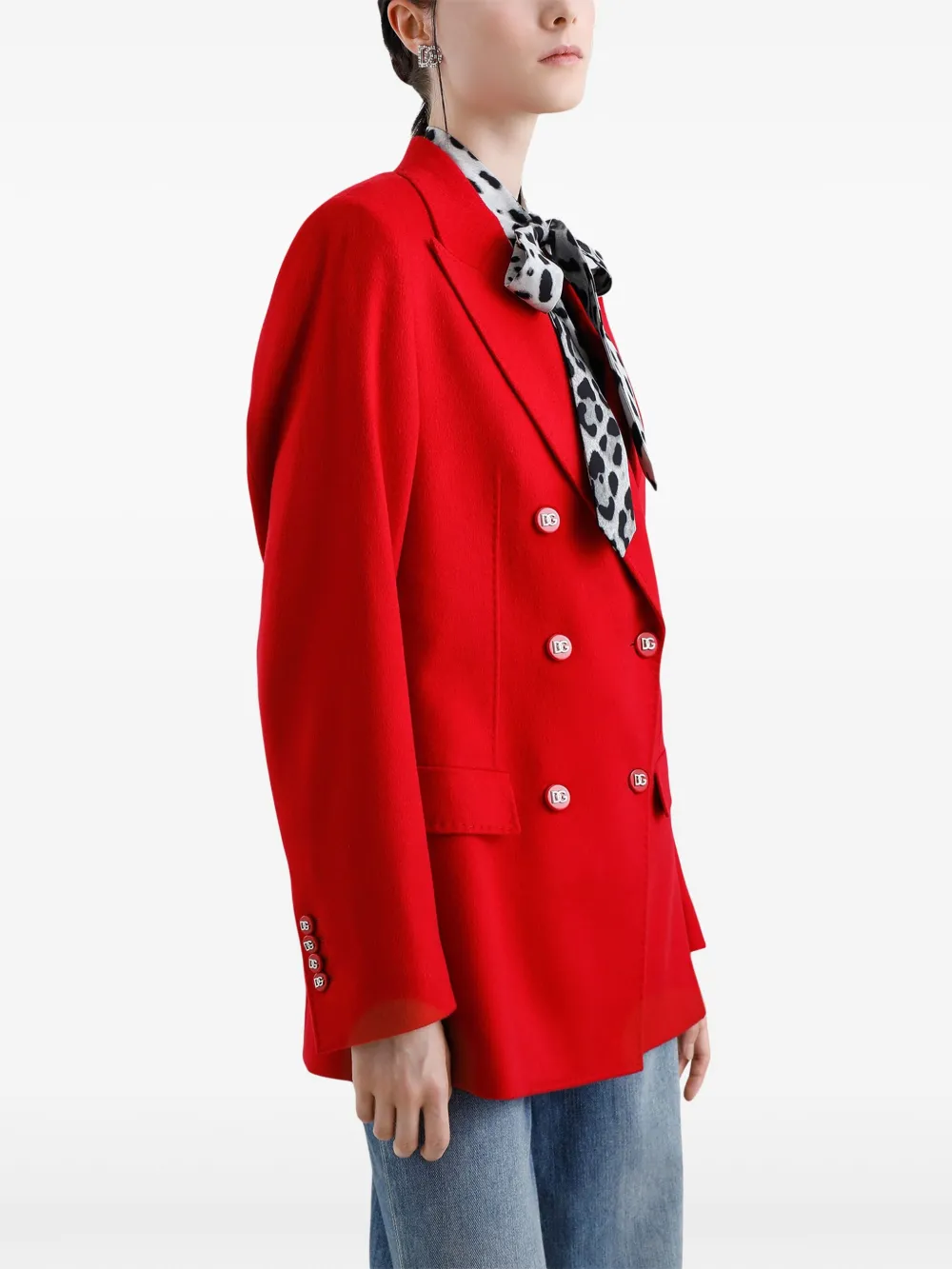 Dolce & Gabbana Blazer met dubbele rij knopen Rood