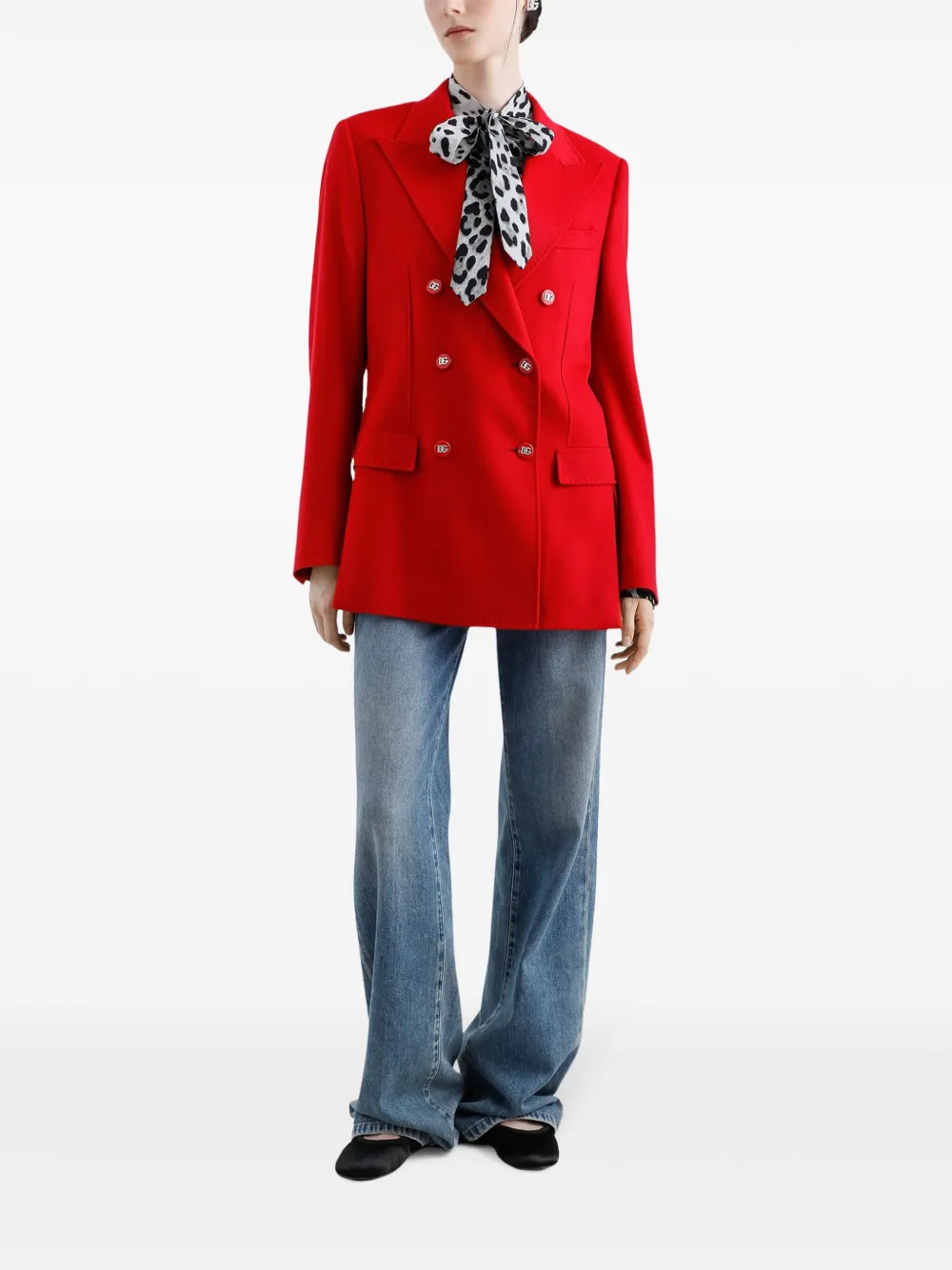 Dolce & Gabbana Blazer met dubbele rij knopen - Rood