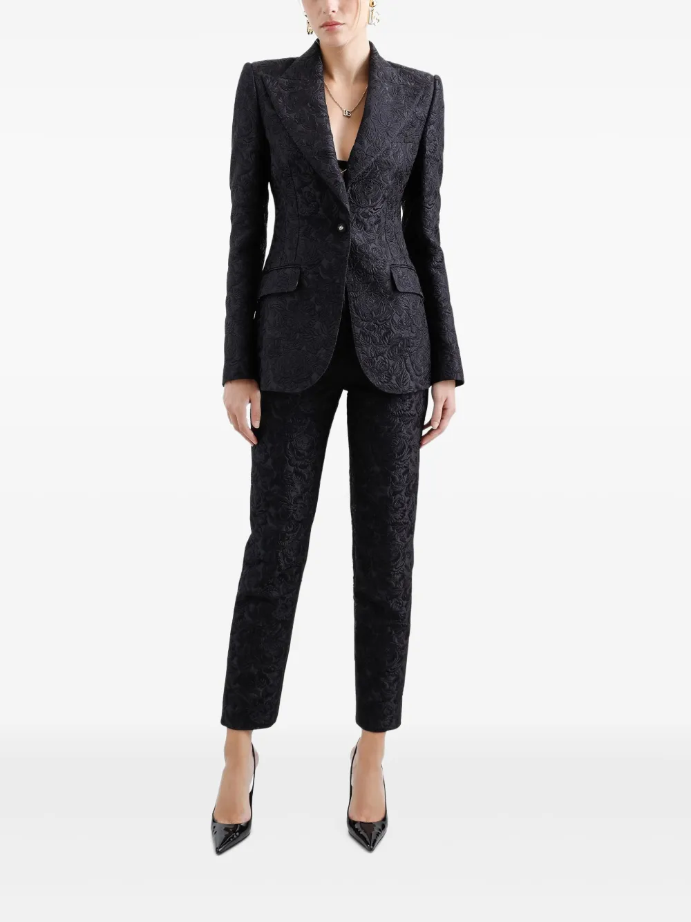 Dolce & Gabbana Blazer met enkele rij knopen - Zwart