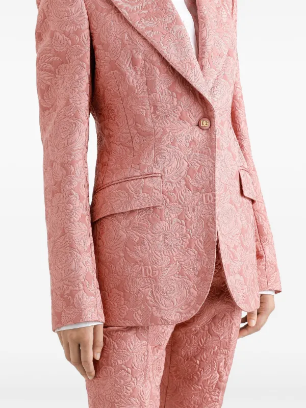 Dolce & Gabbana floral-jacquard Blazer | Pink | FARFETCH