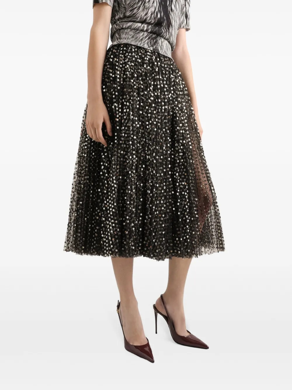 Dolce & Gabbana Rok verfraaid met pailletten Zwart