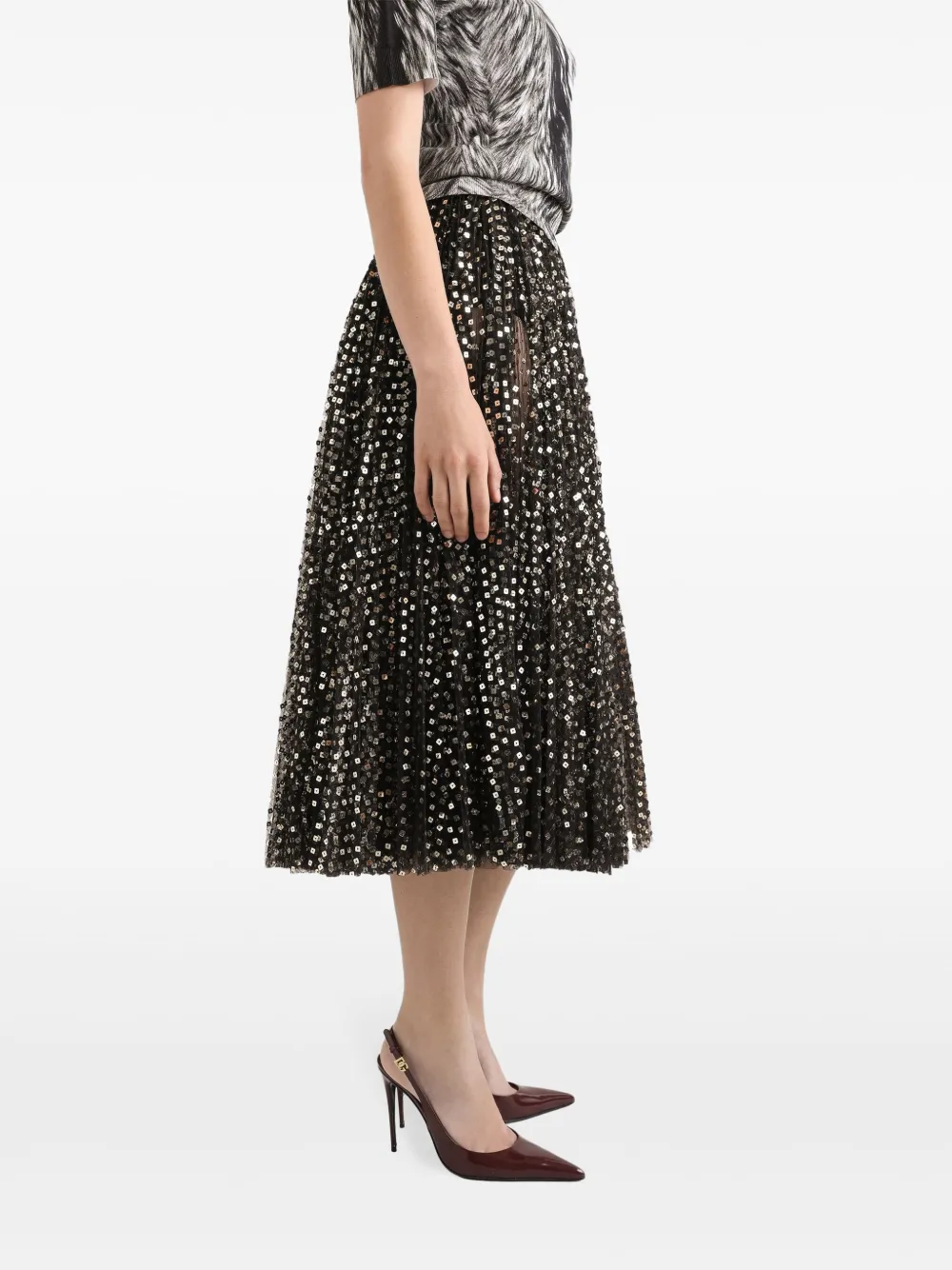 Dolce & Gabbana Rok verfraaid met pailletten Zwart