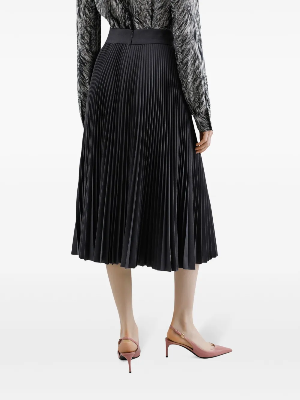 Dolce & Gabbana Plissé midi-rok Zwart