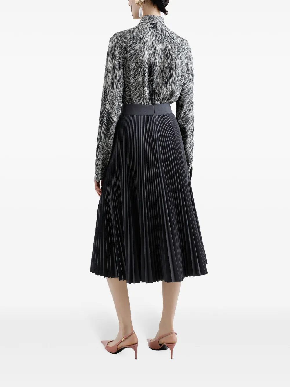 Dolce & Gabbana Plissé midi-rok Zwart
