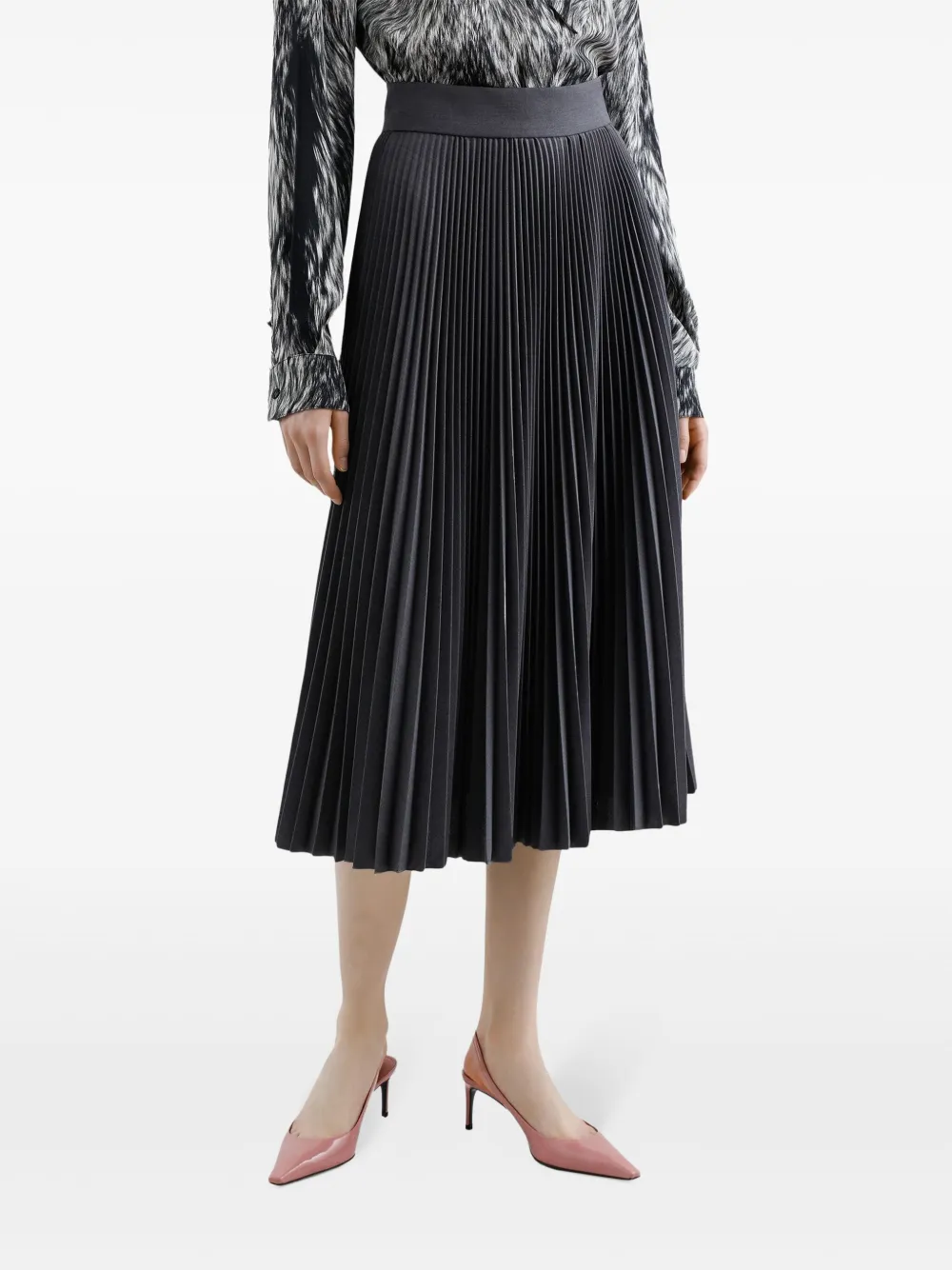 Dolce & Gabbana Plissé midi-rok Zwart