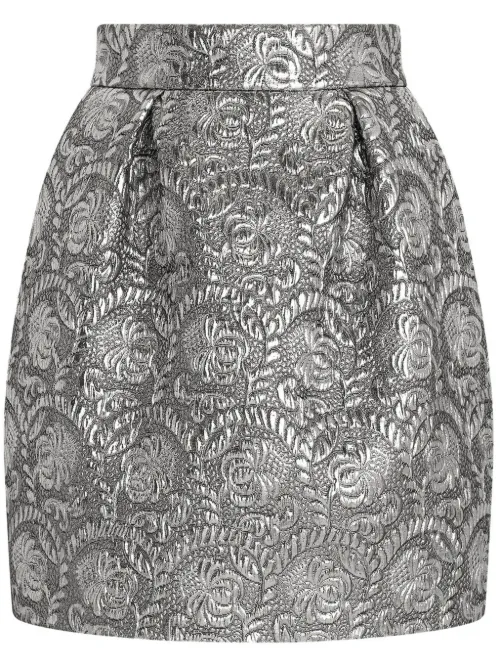 Jupe mi-longue à effet en brocart - Dolce & Gabbana - Modalova