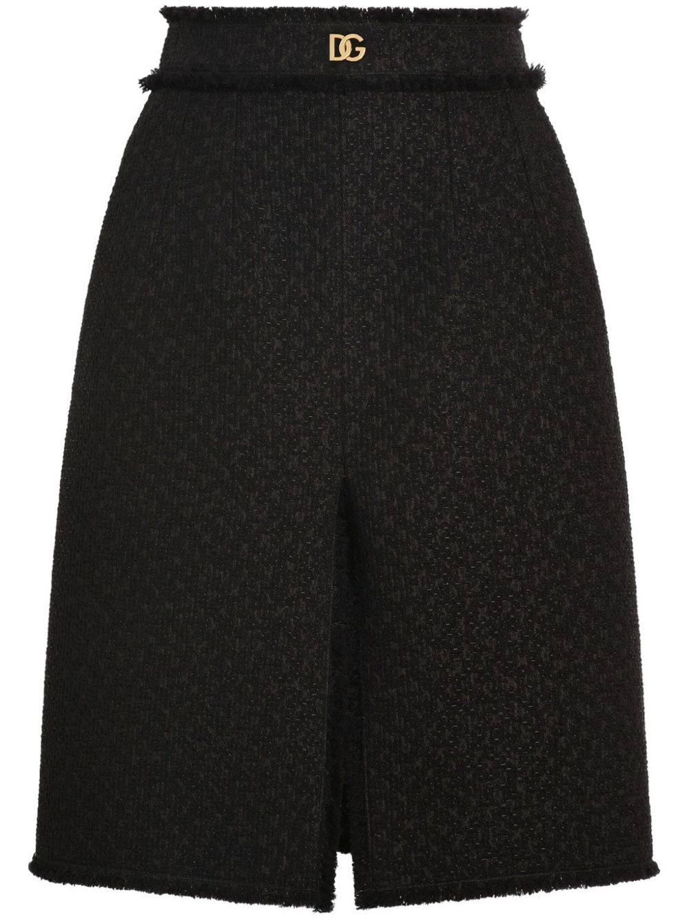 tweed midi skirt