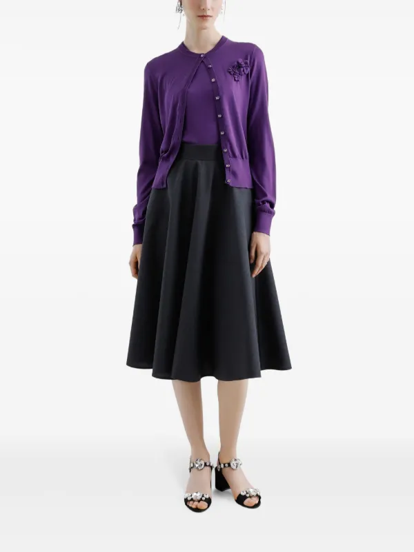 Dolce & Gabbana Pleated Midi Skirt | Grey | FARFETCH