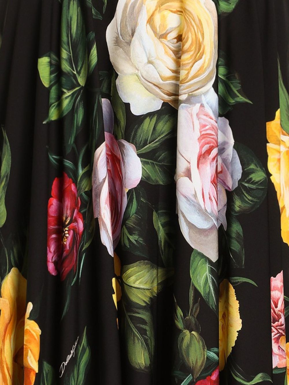 Dolce & Gabbana Maxi-rok met bloemenprint - Zwart