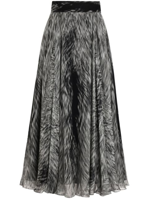 Dolce & Gabbana graphic-print midi skirt Women