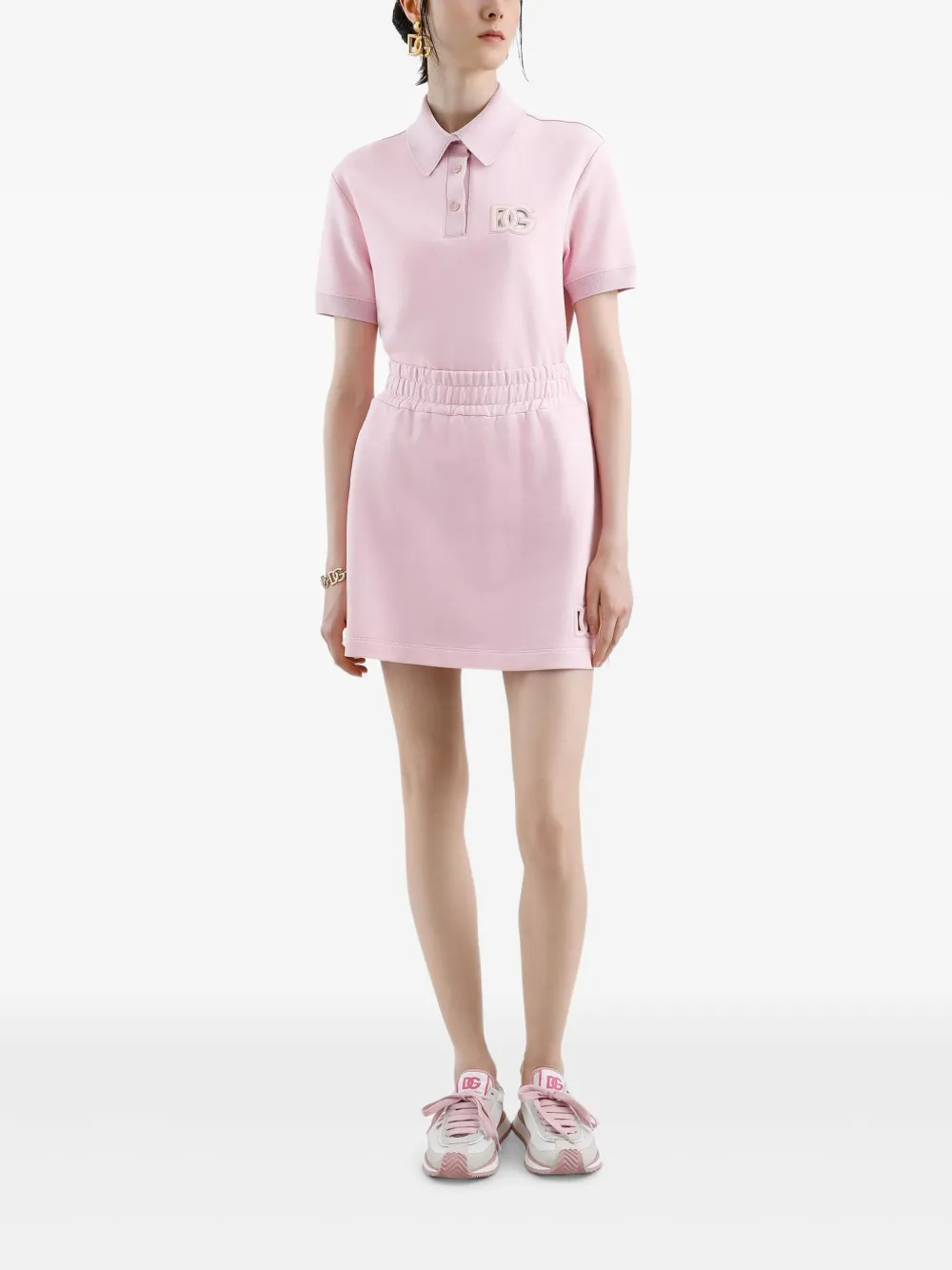 Dolce & Gabbana Rok met geborduurd logo - Roze