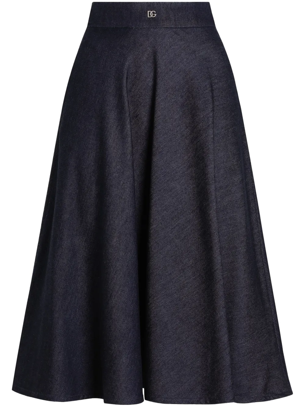 Image 1 of Dolce & Gabbana logo-plaque midi skirt