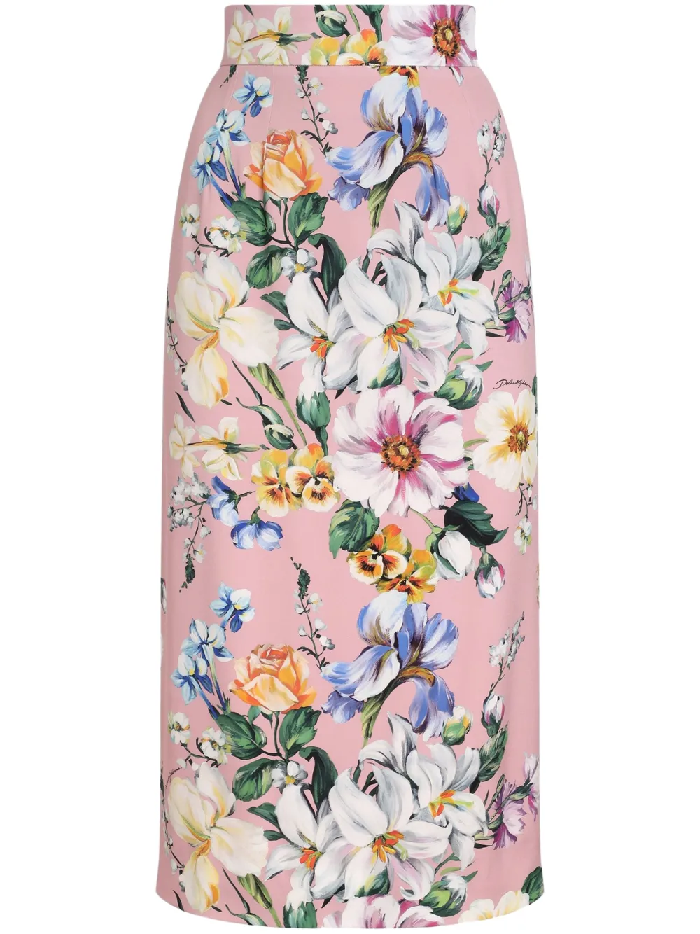 Dolce & Gabbana - floral-print midi skirt - women