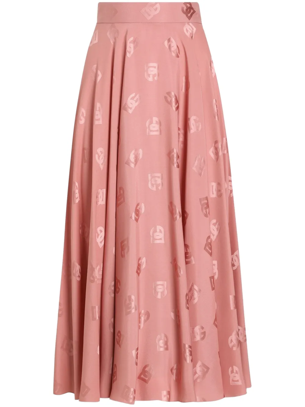 Dolce & Gabbana monogram midi skirt | Pink | Image 1