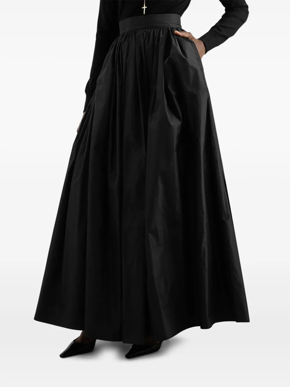 Dolce & Gabbana Taffeta cirkel maxi-rok Zwart