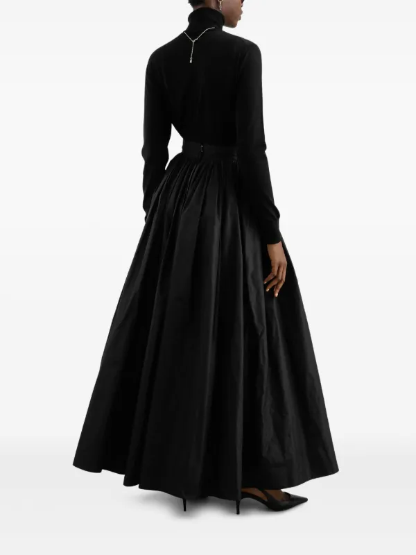 Dolce Gabbana Taffeta Circle Maxi Skirt Black FARFETCH PH - Main Image