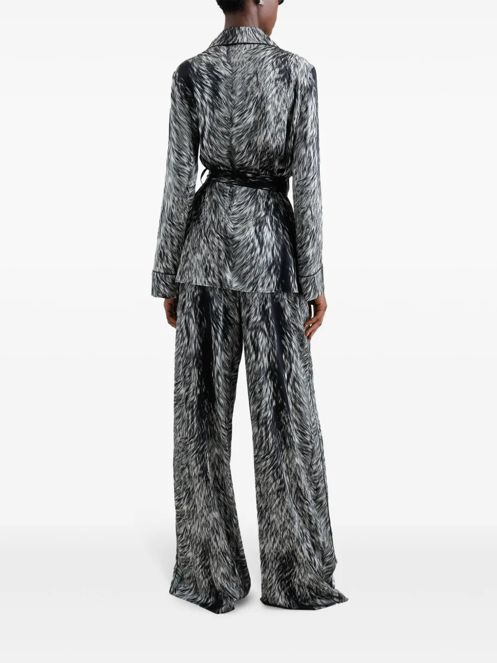 Dolce & Gabbana Blouse met bontprint Wit