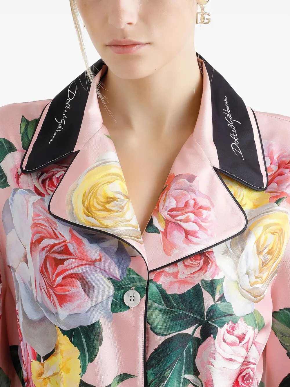 Dolce & Gabbana Blouse met bloemenprint Roze