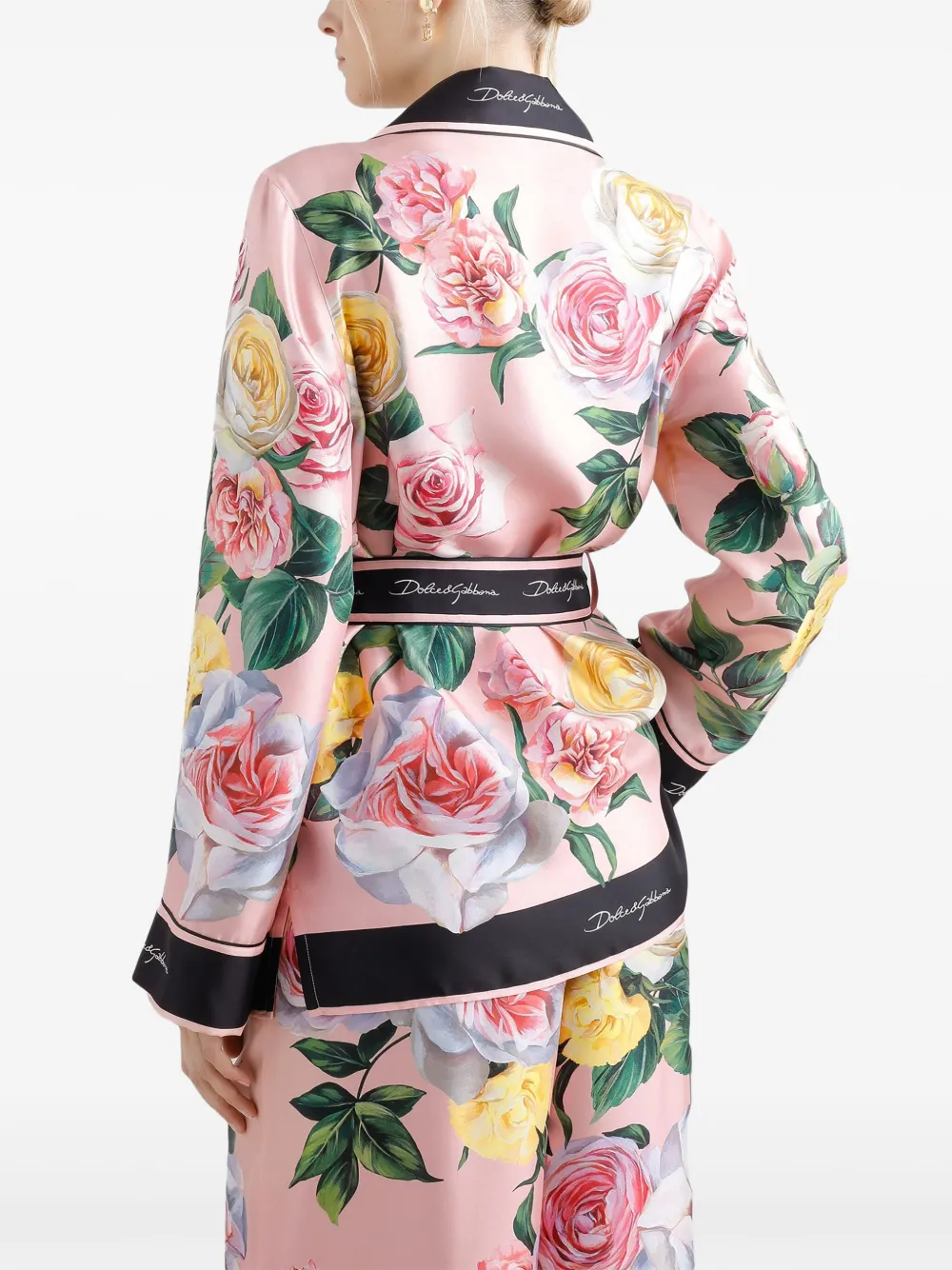 Dolce & Gabbana Blouse met bloemenprint Roze