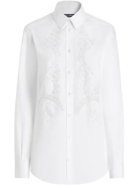 Dolce & Gabbana camisa con paneles de encaje