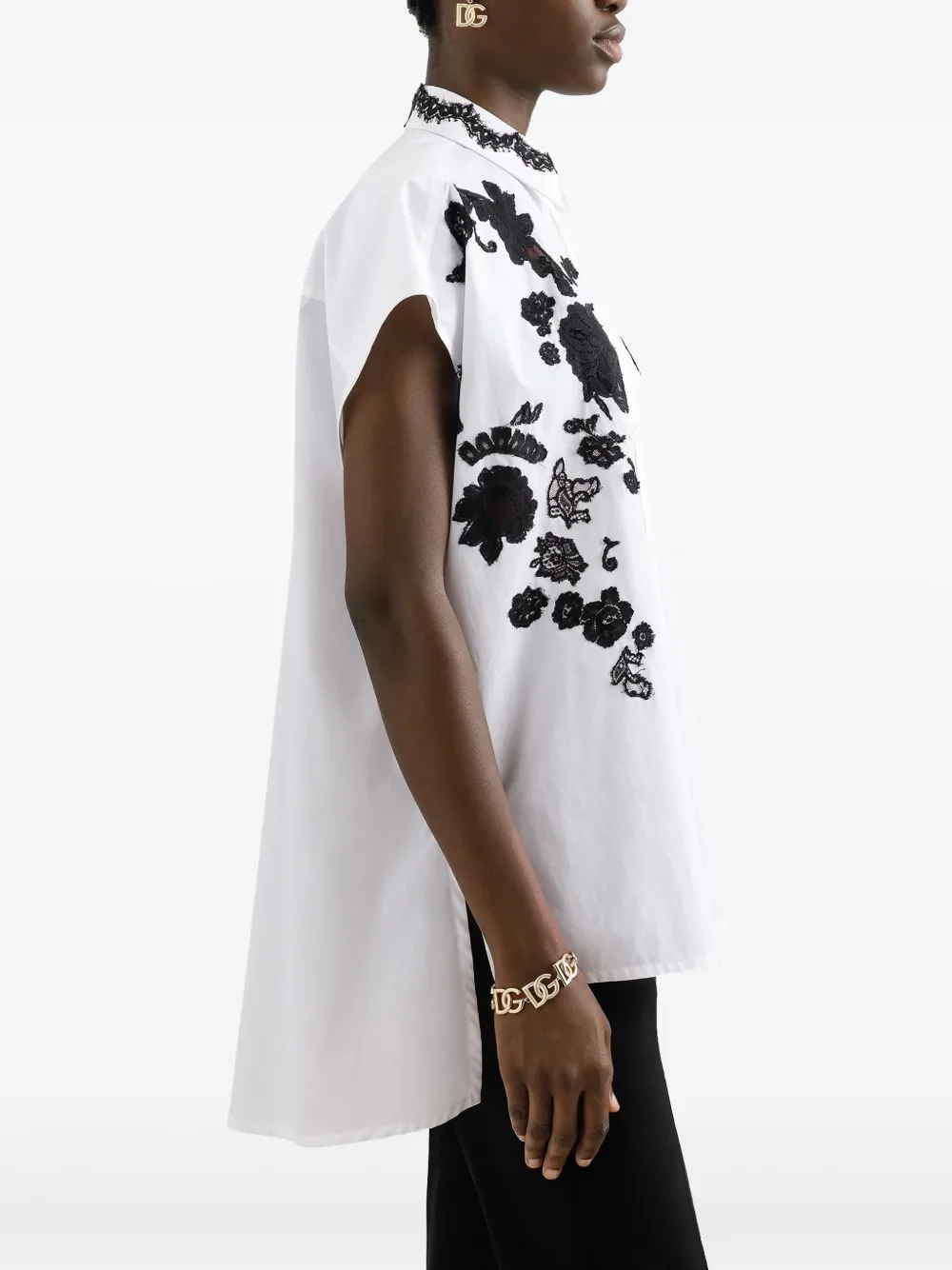 Dolce & Gabbana blouse met detail van kant Wit